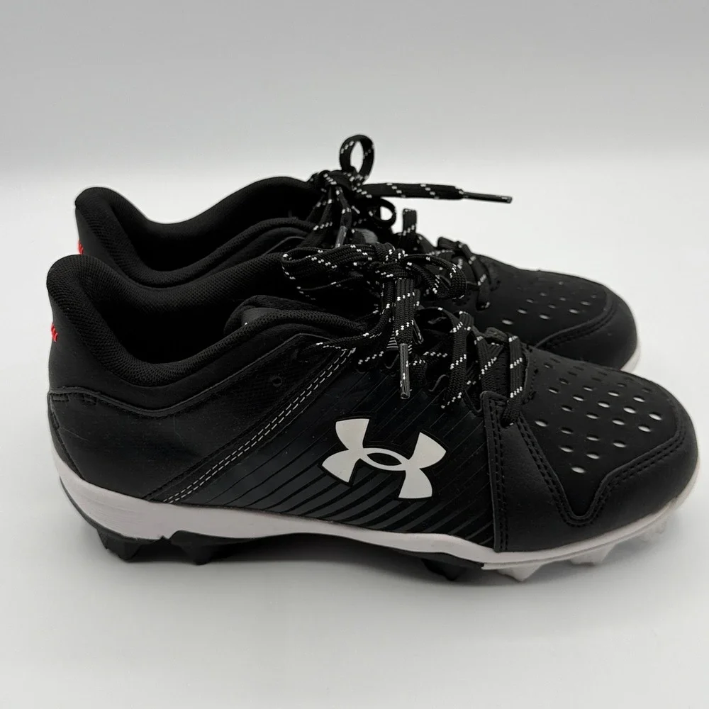 Under Armour Leadoff RM Baseball Cleats Kids 1.5Y Black White 3025593-001